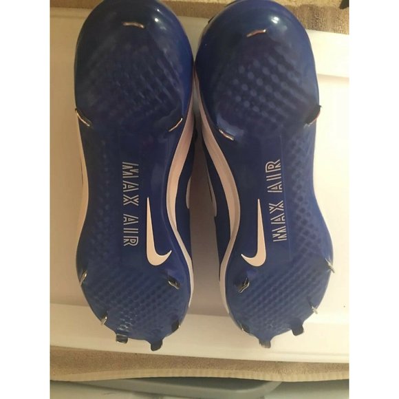 New Nike Alpha Huarache Elite Mid sz 16 Royal Blue White 923428 411 Nwt - Picture 9 of 9